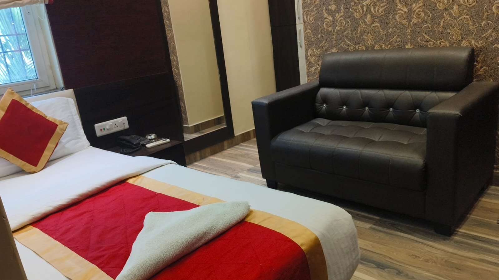 Comfortable hotel interior at Hotel Swagat Dhubri